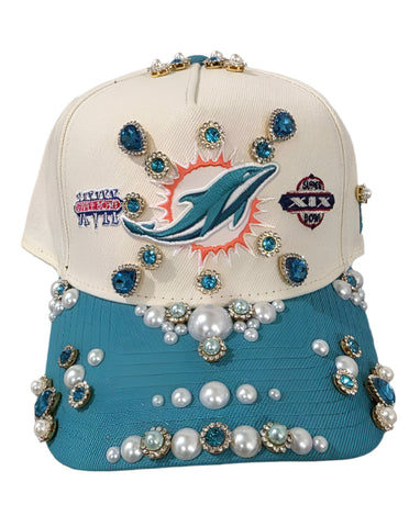 Dolphins Classic Rhinestone SnapBack