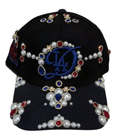 Blue/Black LA Rhinestone Snpaback