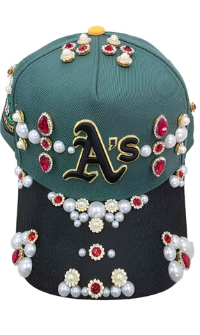 Oakland A's Coliseum Rhinestone Snapback