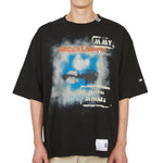 Maison Mihara Yashurio Graphic Print Black Tee