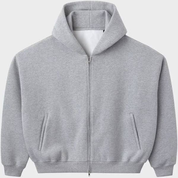 HMDD Blank Zip Up Hoodie Grey – Token Miami