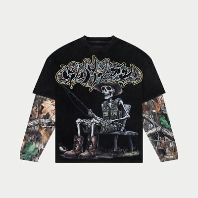 Gone Fishing Layered L/S Black