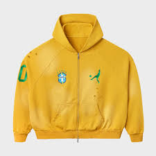 HMDD Brazil Zip Up Hoodie Yellow