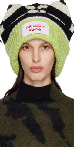 Charles Jeffrey Loverboy SENSE Exclusive -  Black Supersized Chunky Ears Beanie