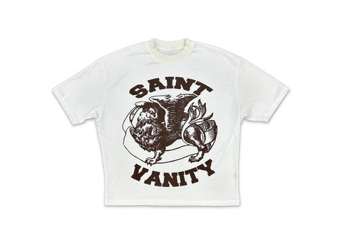 Saint Vanity Brown Logo Tee “Cream”