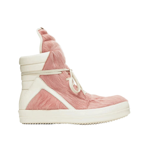 Rick Owens Long Hair Geobasket in Dirty Pink