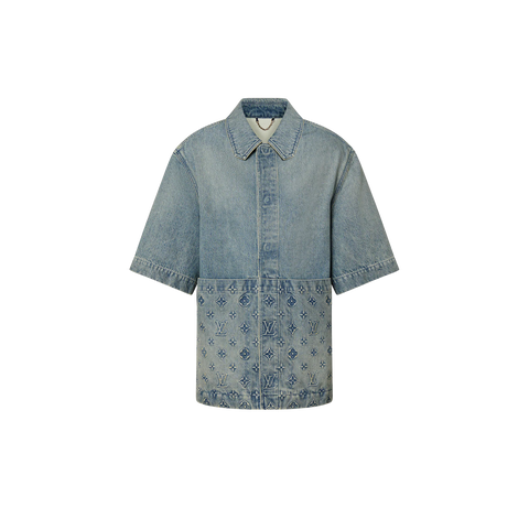 LV Short-Sleeved Denim Workwear Shirt