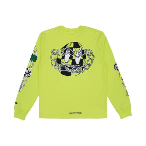 Chrome Hearts Matty Boy Chain Link Lime Green T-shirt Long Sleeve