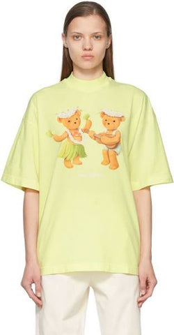 Palm Angels Dancing Bear T-Shirt Yellow