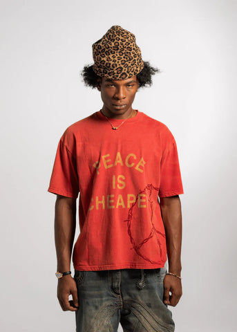 PEACE IS CHEAPER TEE - RED