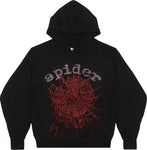 Sp5der OG Rhinestone Hoodie 'Black'