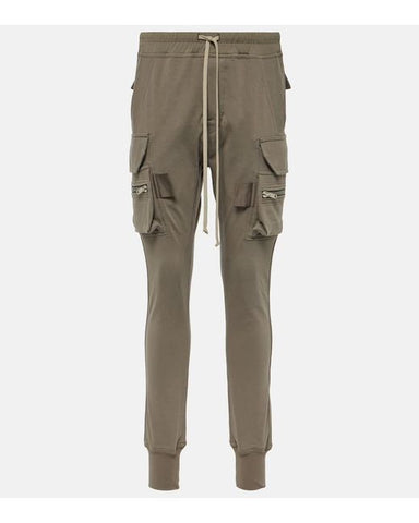 RICK OWENS High-rise cotton skinny cargo pants