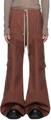 RICK OWENS Brown Cargobelas Cargo Pants