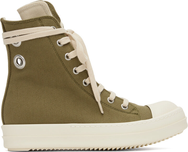 Rick Owens Dark Shadow Green Eyelet Sneakers – Token Miami