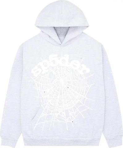 Sp5der OG Web Hoodie 'Heather Grey'