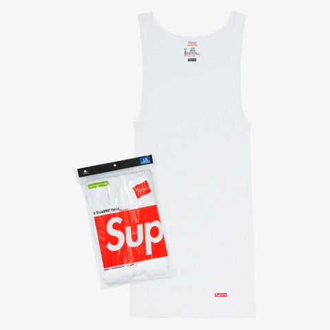 Supreme x Hanes Tagless Tank Tops (3 Pack) White