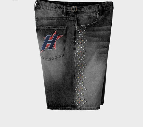 HMDD H-Star Crystal Jorts Black