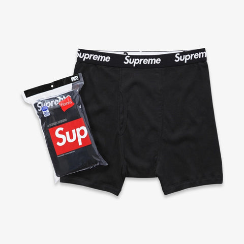 Supreme X Hanes Boxers Black