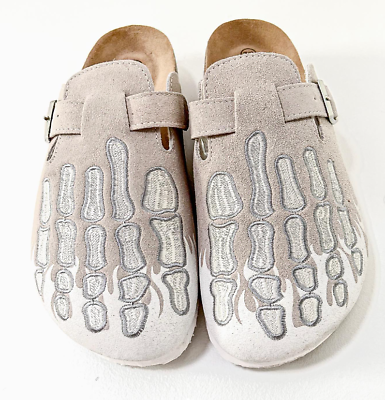 靴 Octavious Marks Fish Bone Clogs Octavious Marks Unisex Suede Fish Bone Clogs Grey – Token Miami