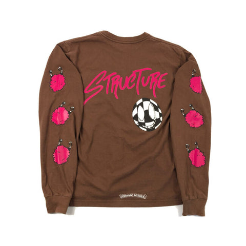 CHROME HEARTS MATTY BOY STRUCTURE PRINT BROWN LS