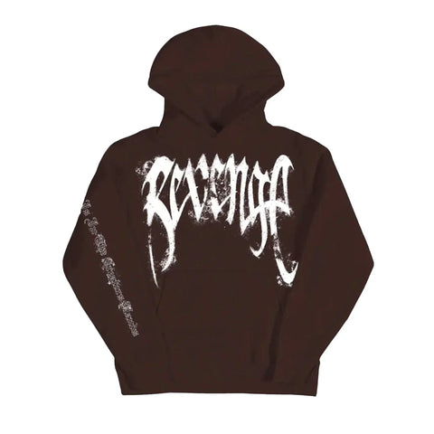 Revenge St Michael Faded Brown Hoodie