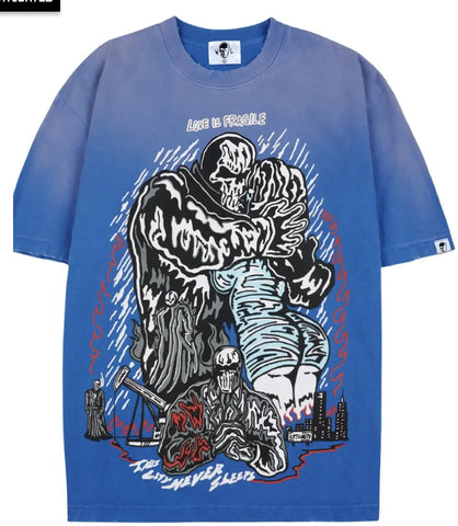 Warren Lotas Love Is Fragile Tee Blue