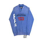 Rivington Roi Rebis Retro Distressed Crewneck Long Sleeve Blue
