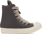 Rick Owens Dark Dust Jumbo Lace Padded Leather Sneakers