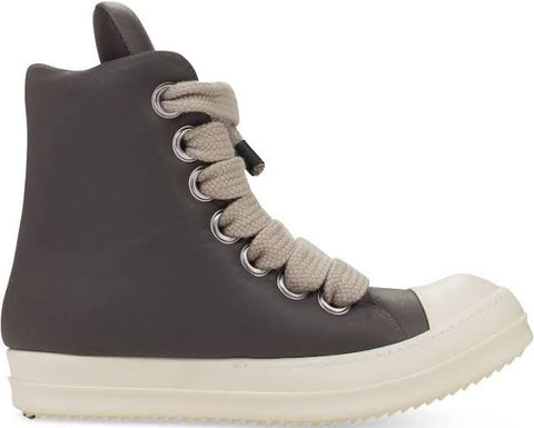 Rick Owens Dark Dust Jumbo Lace Padded Leather Sneakers