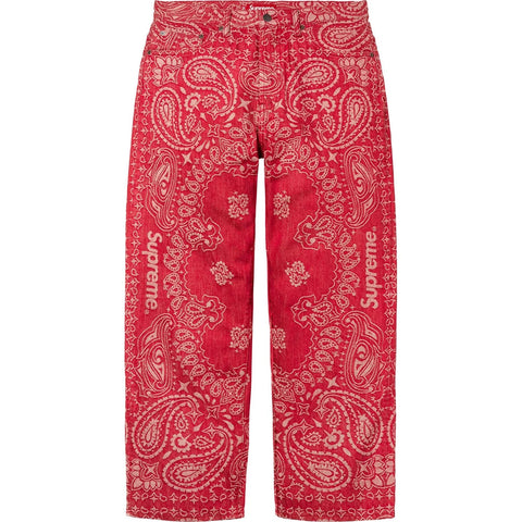 Supreme Bandana Baggy Jean Red