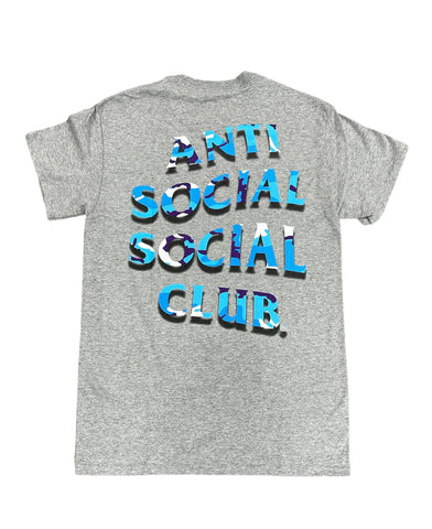 Anti Social Social Club Hidden Messages 8.0 Tee Heather Grey / Blue