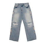 15 OZ. BAGGY EMBELLISHED JEANS BLUE