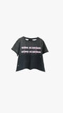 SKYAMI DAWN DISTRESSED TEE BLACK