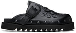 Togo Virilis SSENSE Exclusive Black Eyelet Metal Sabot Slip-on Loafers