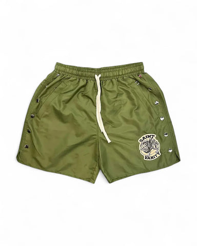 Saint Vanity Nylon Shorts Green