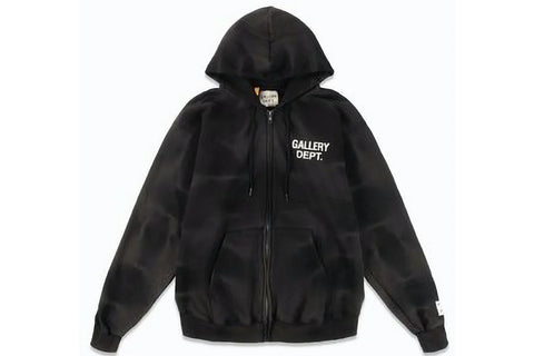 Gallery Dept. Vintage English Zip Up Hoodie Black/White