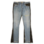 Gallery Dept. Bronco I LA Flare Denim/Leather Strips